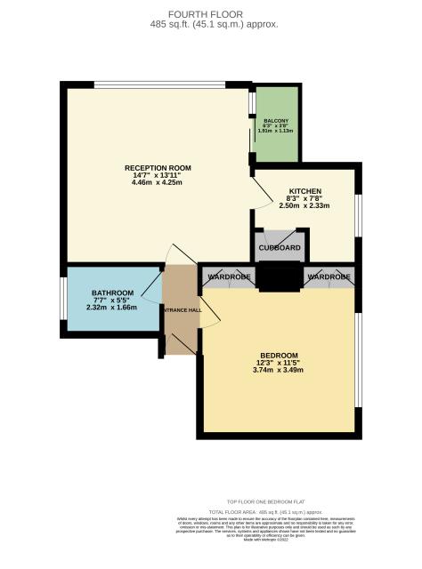 Floorplan of Flat 15 Daynor House, Quex Road, London