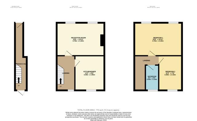 Floorplan of 6 Trojan Court, Grosvenor Road, Hanwell, London