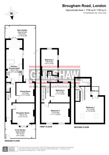 Floorplan of 20 Brougham Road, Acton, London