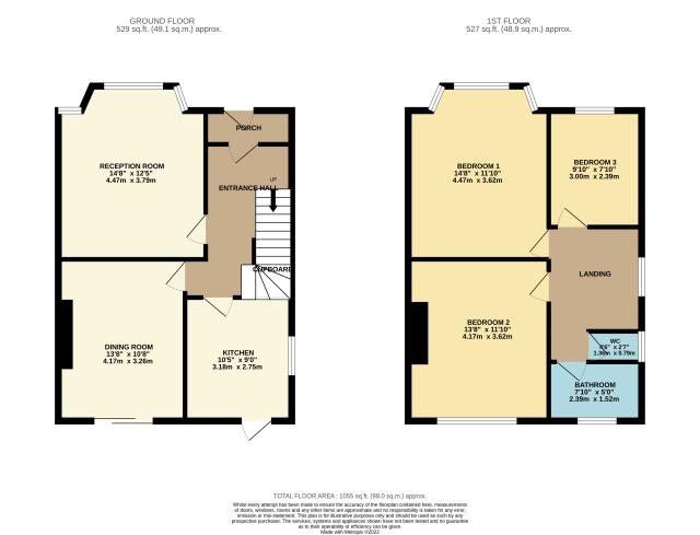 Floorplan of 26 Munster Avenue, Hounslow, Middlesex