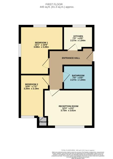 Floorplan of Flat 3 Blaney Court, 50 Hook Rise North, Surbiton, Surrey